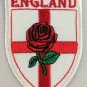 England Rose Shield Patch Embroidered Iron On Applique UK Britain