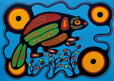 Beaver Frank Polson Art Card Algonquin Long Point First Nation Native