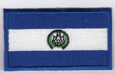 El Salvador Flag Patch Embroidered Iron On Applique Salvadoran