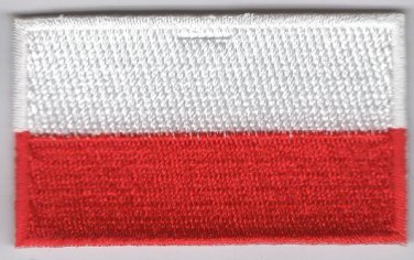Poland Flag Patch Embroidered Iron On Applique Polish