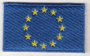 European Union Flag Patch Embroidered Iron On Applique EU