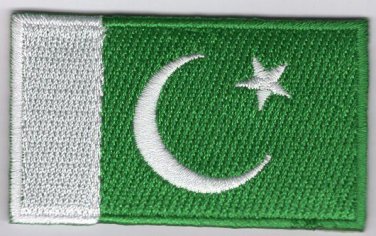 Pakistan Flag Patch Embroidered Iron On Applique Pakistani