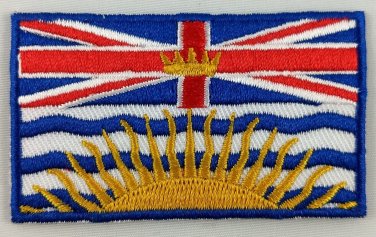 British Columbia BC Flag Patch Embroidered Iron On Applique