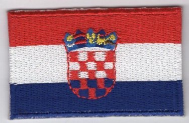 Croatia Flag Patch Embroidered Iron On Applique Croatian