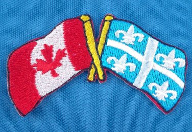 Canada / Quebec Flag Patch Embroidered Iron On Applique - Small