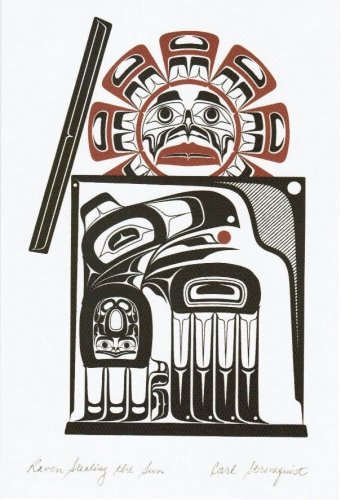 Raven Steals the Sun Carl Stromquist Art Card Interior Salish Native Northwest