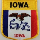Iowa State Shield Patch Badge Embroidered Iron On Sew On Applique