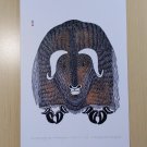 Humongous Musk Ox Omingmungjuaq Kananginak Pootoogook Art Card Inuit Native