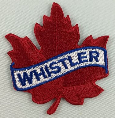 Whistler Maple Leaf Patch Embroidered Iron On Applique