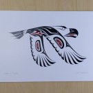 Eagle in Flight Carl Stromquist Art Card Interior Salish Native