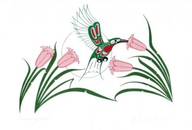 Hummingbird Richard Shorty Art Card Northern Tuchone Yukon Native