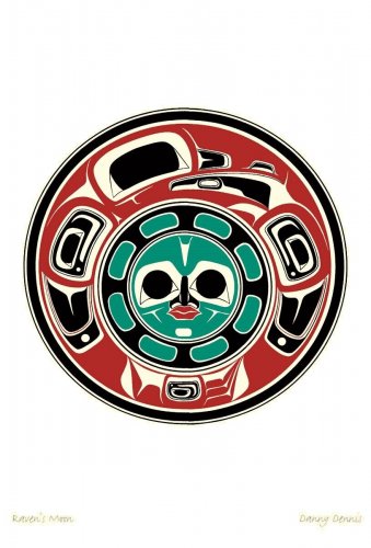 Raven's Moon Danny Dennis Art Card Tsimshian Northwest Coast Native
