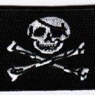 Jolly Roger Pirate Flag Patch Embroidered Iron On Applique