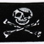 Jolly Roger Pirate Flag Patch Embroidered Iron On Applique