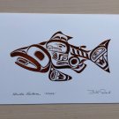 Haida Salmon Copper Embossed Bill Reid Art Card Northwest Coast Native