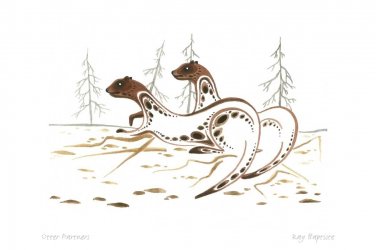 Otter Partners Ray Baptiste Art Card Ojibway Native