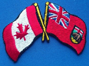 Canada / Manitoba Flag Patch Embroidered Iron On Applique