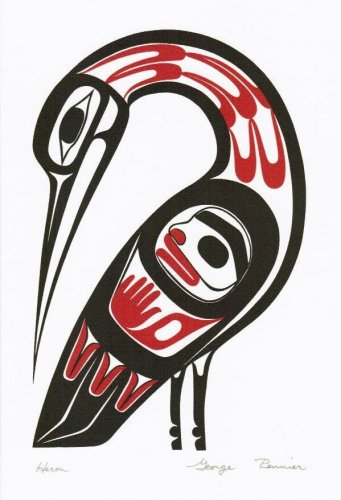 Heron George Pennier Art Card Coast Salish Chehalis Native