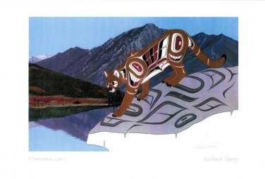Mountain Lion Richard Shorty Art Card Northern Tuchone Yukon Native