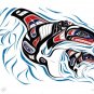 New Life - Killer Whale and Young Richard Shorty Art Card Tuchone Yukon Native