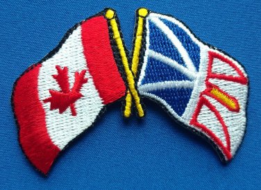 Canada / Newfoundland Flag Patch Embroidered Iron On Applique