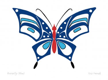Butterfly Blue Eric Parnell Art Card Haida Northwest Coast Native