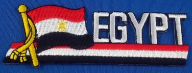 Egypt Flag Patch Embroidered Iron On Applique