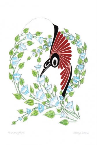 Hummingbird Danny Dennis Art Card Tsimshian Northwest Coast Native
