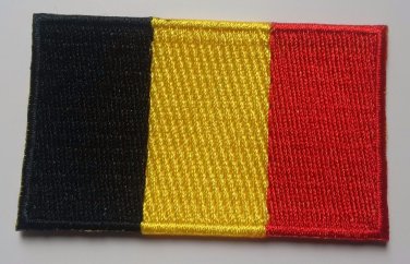 Belgium Flag Patch Embroidered Iron On Applique Belgian