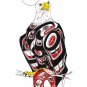 Catch of the Day - Eagle and Salmon Richard Shorty Art Card Tuchone Yukon Native