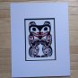 Haida Grizzly Bear by Clarence Mills  11"x14" Matted Art Print West Coast Native