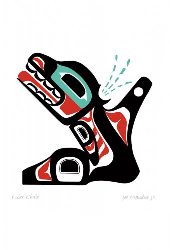 Killer Whale Joe Mandur Jr Art Card Northwest Coast Haida Art