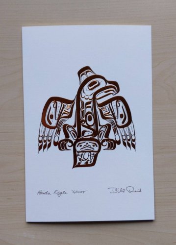 Haida Eagle Copper Embossed Bill Reid Art Card Northwest Coast Native