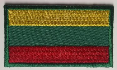 Lithuania Flag Patch Embroidered Iron On Applique Lithuanian