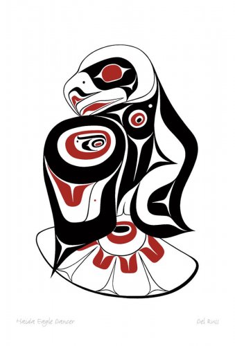 Haida Eagle Dancer Del Russ Art Card Northwest Coast Haida Native