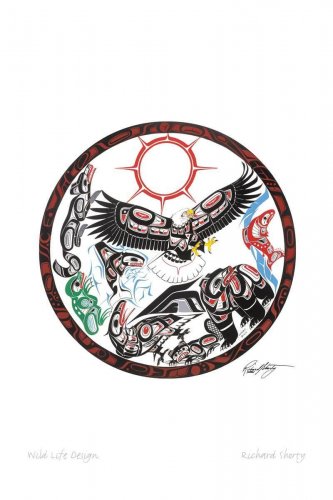Wild Life Design Richard Shorty Art Card Northern Tuchone Yukon Native