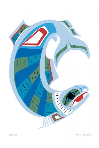 Salmon Ben Houstie Art Card Heiltsuk Nation Bella Bella Native