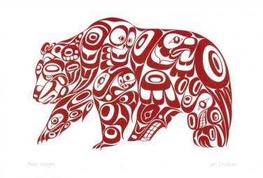 Bear Design Jon Erickson Art Card Gitksan Nation Native