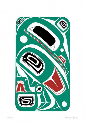Raven Danny Dennis Art Card Tsimshian Northwest Coast Native No. 815