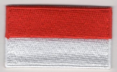 Indonesia Flag Patch Embroidered Iron On Applique Indonesian