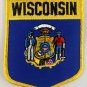 Wisconsin State Shield Patch Badge Embroidered Iron On Sew On Applique