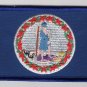 Virginia Flag Patch Embroidered Iron On Applique