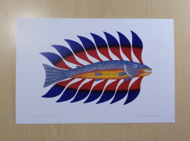 Luminous Char Kenojuak Ashevak Art Card Inuit Native