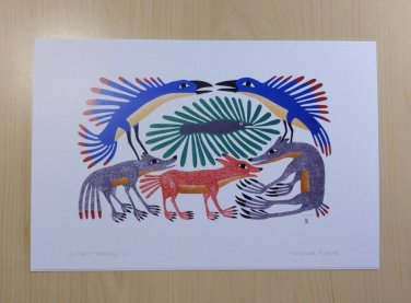 Six-Part Harmony Kenojuak Ashevak Art Card Inuit Native