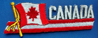 Canada Flag Patch Embroidered Iron On Applique