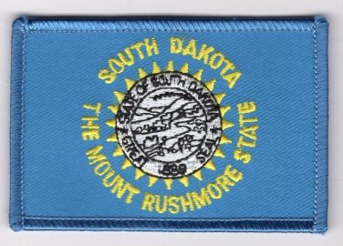 South Dakota State Flag Patch Embroidered Iron On Applique