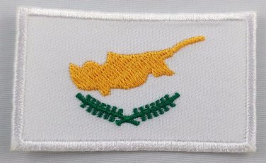 Cyprus Flag Patch Embroidered Iron On Applique Cypriot