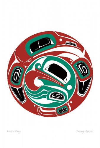 Raven Frog Danny Dennis Art Card Tsimshian Northwest Coast Native