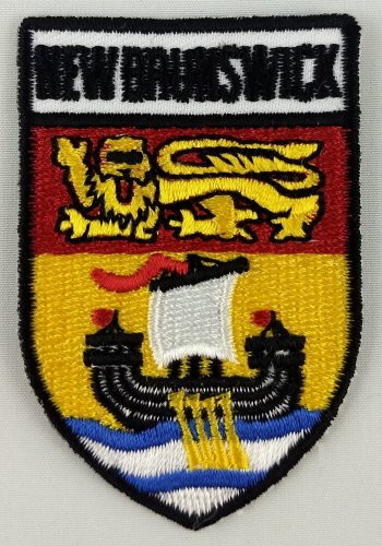 New Brunswick Province Shield Crest Patch Embroidered Iron On Sew On