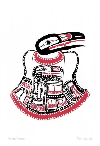 Raven Dancer Ben Houstie Art Card Heiltsuk Nation Bella Bella Native